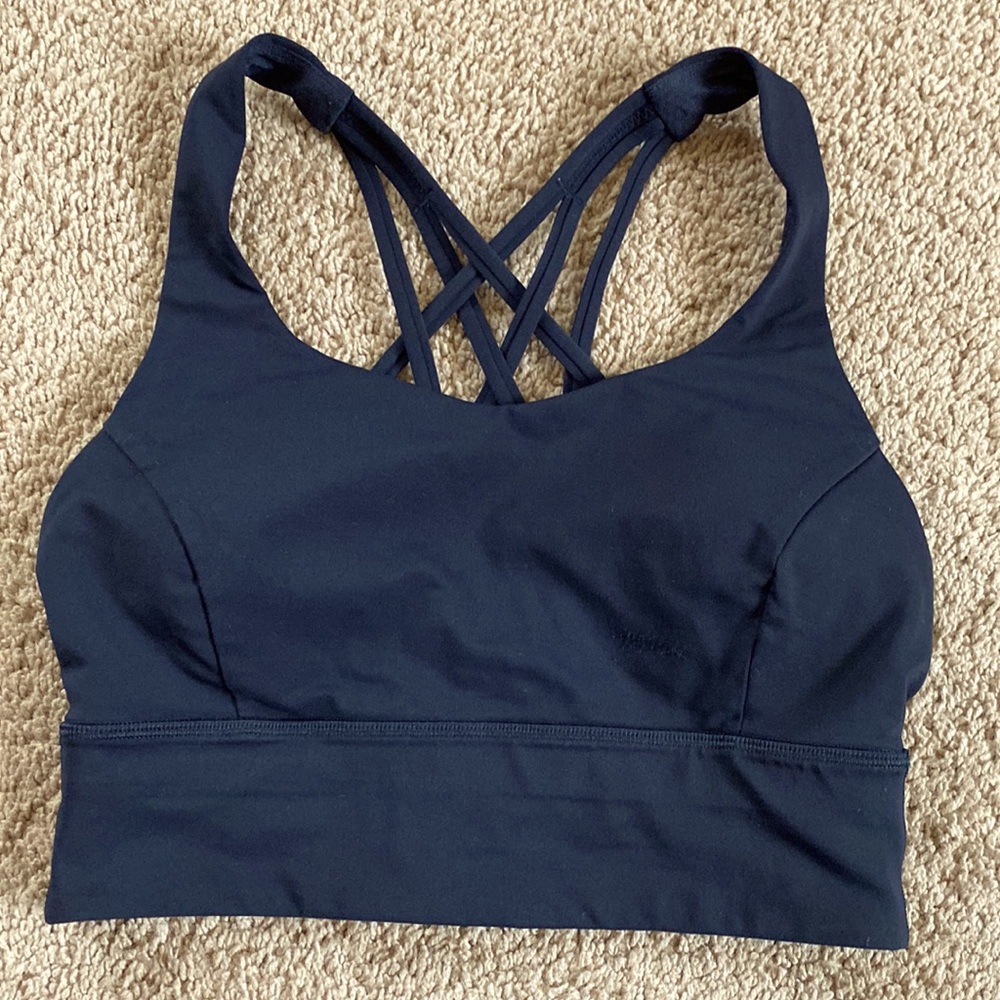 Long line black lululemon sports bra (inserts included)